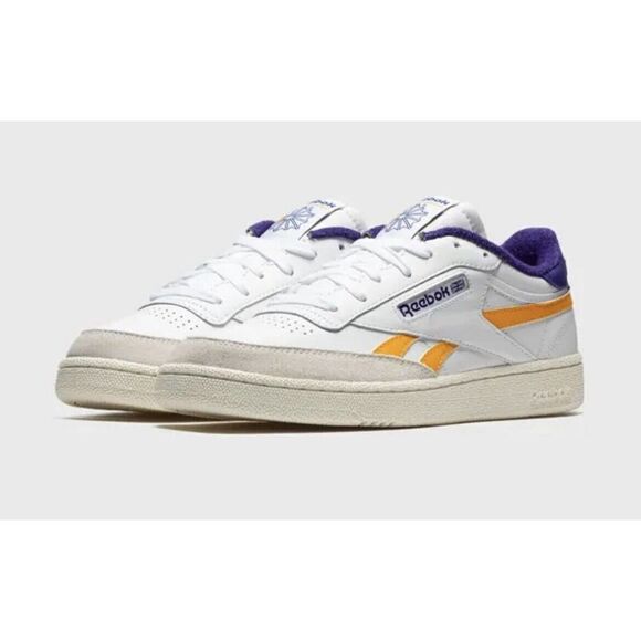 Reebok Club C Revenge Lakers Men Sz 7-8.5 Casual Retro Shoe White Sneaker - Picture 5 of 12